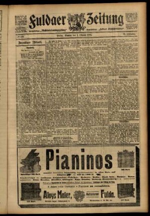 Zweite Ausgabe vom Montag, den 01. Oktober 1906.