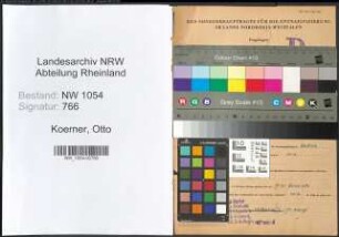 Entnazifizierung Otto Koerner , geb. 20.05.1886 (Verw.Direktor)
