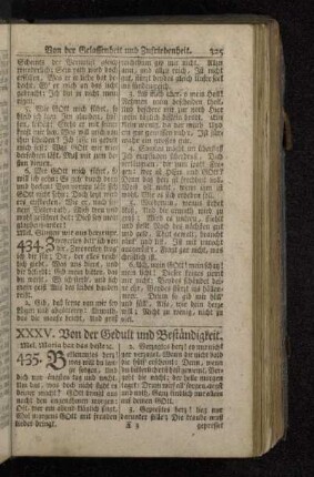 XXXV. Von der Gedult und Beständigkeit.