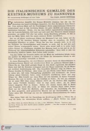 9: Die italienischen Gemälde des Kestner-Museums zu Hannover