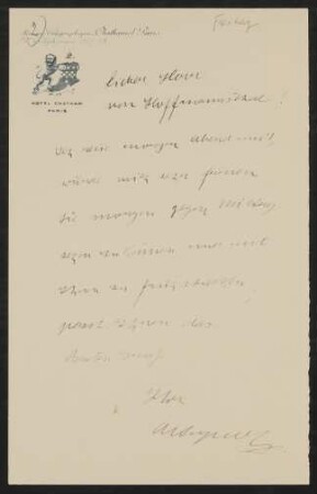 Aufzeichnung Nr. 858; Aufzeichnung Nr. 803; Aufzeichnung Nr. 1086; Brief: Alfred Walter Heymel an Hofmannsthal