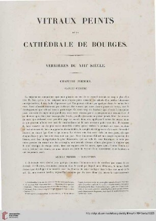 Chapitre premier - planche premières