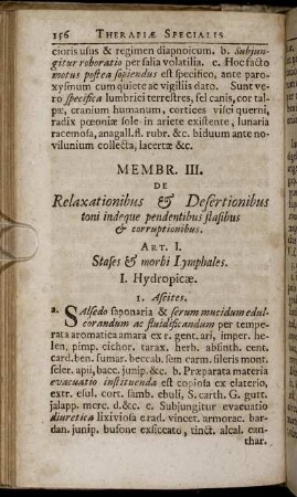Membr. III. De Relaxationibus & Desertionibus toni indeque pendentibus ...