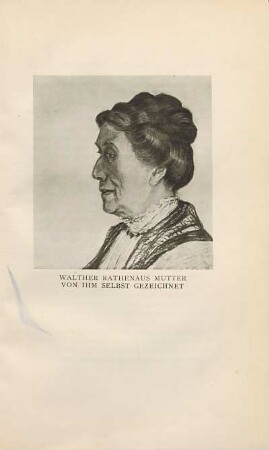 Walther Rathenaus Mutter von ihm selbst gezeichnet