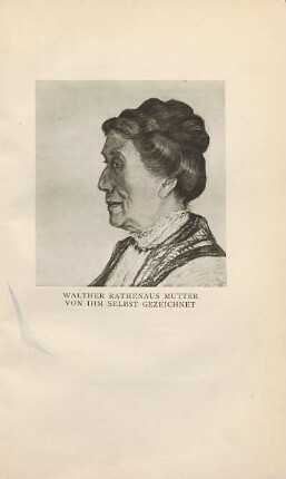 Walther Rathenaus Mutter von ihm selbst gezeichnet