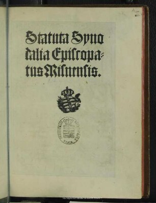 Statuta Synodalia Episcopatus Misnensis