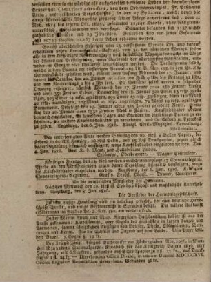Augsburgische Ordinari Postzeitung von Staats-, gelehrten, historisch- u. ökonomischen Neuigkeiten. 1816, 1 - 4