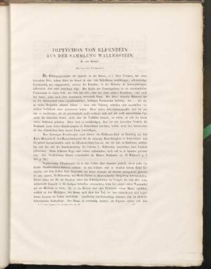 Diptychon von Elfenbein aus der Sammlung Wallenstein.
