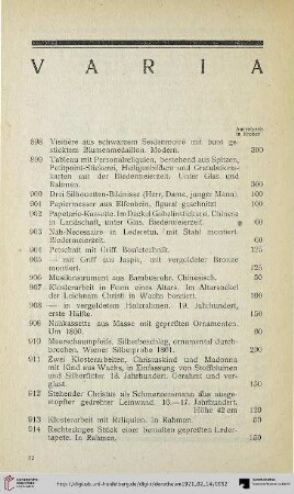Varia (Nr. 898-1002)