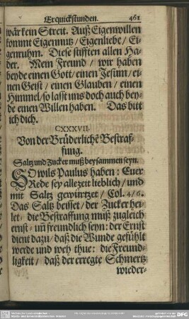 CXXXVII. Von der Brüderliche[n] Bestraffung