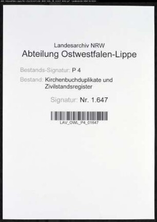 Kirchenbuchduplikat der katholischen Gemeinde Esbeck (GHT 1808-1810). (Gemeinde: Esbeck, katholische Gemeinde)