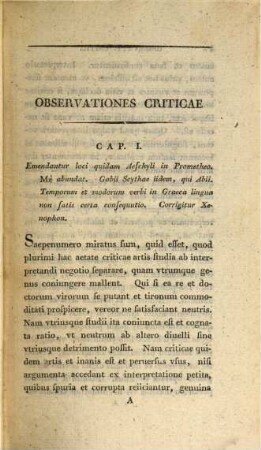 Godofredi Hermanni Prof. Philos. Pvbl. Extryord. In Acad. Lips. Observationes Criticae In Qvosdam Locos Aeschyli Et Evripidis