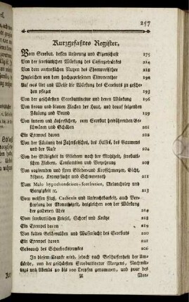 Kurzgefaßtes Register.