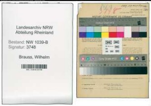 Entnazifizierung Wilhelm Brauss , geb. 05.11.1913 (Arzt)
