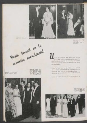 Fiesta juvenil en la mansión presidencial