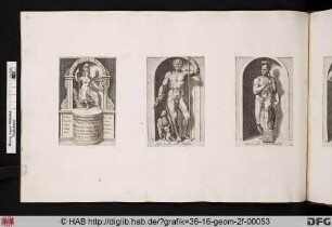 Rechts: Statue des Mars aus der Sammlung Borghese.