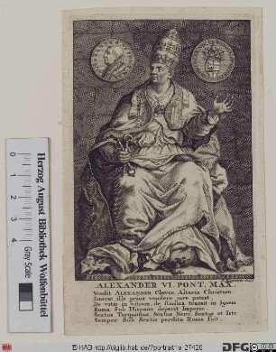 Bildnis Papst Alexander VI. (Rodrigo de Borja) (reg. 11. 8. 1492 - 18. 8. 1503)