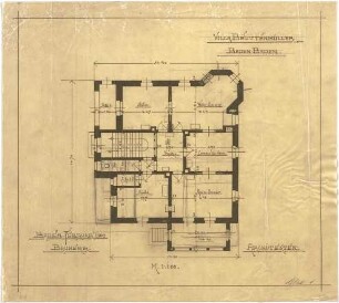 Billing, Hermann; Baden-Baden, Vicentistr. 14; Haus Beuttenmüller senior - Grundriss