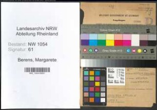 Entnazifizierung Margarete Berens , geb. 12.11.1910 ()