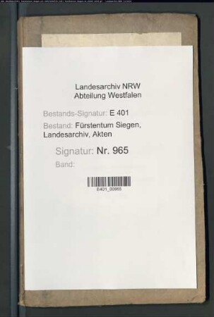 Lehnsangelegenheiten der Hatzfeld-Wildenburgischen Höfe zu Achenbach, Gosenbach und Seelbach