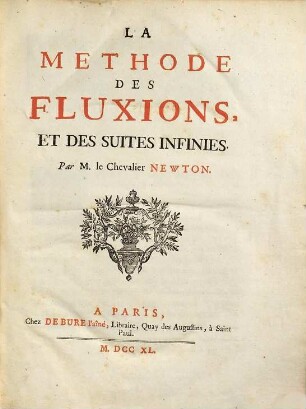 La Méthode Des Fluxions, Et Des Suites Infinies
