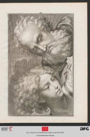 Taf. 42 [Kopfstudien nach Reni (Schraffur)]