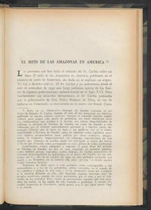 El mito de las Amazonas en América