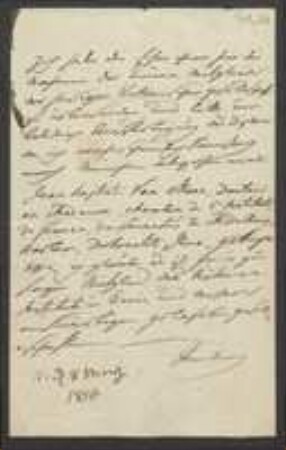 Brief von Kaspar von Sternberg an Johann Jacob Kohlhaas