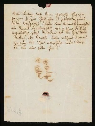 Brief von Amalie Hassenpflug an Friedrich Hassenpflug und Anna Hassenpflug