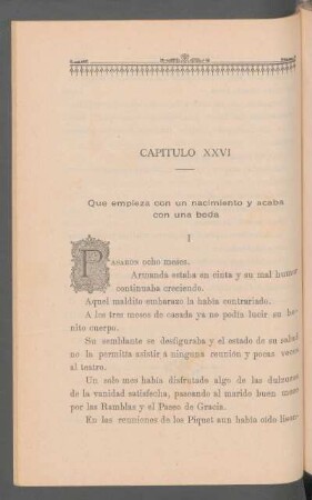 Capítulo XXVI - Que empieza con un nacimiento y acaba con una boda