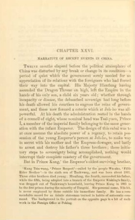 Chapter XXVI. Narrative of recent events in China