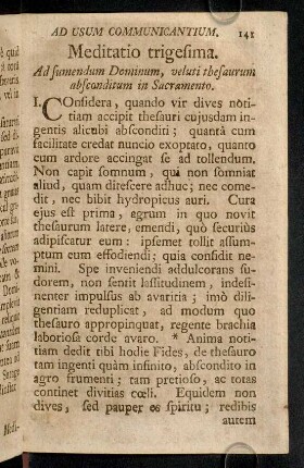 141-145, Meditatio trigesima