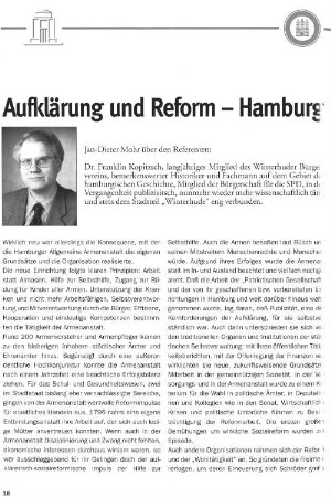 Aufklärung und Reform - Hamburg als Beispiel, Teil 4