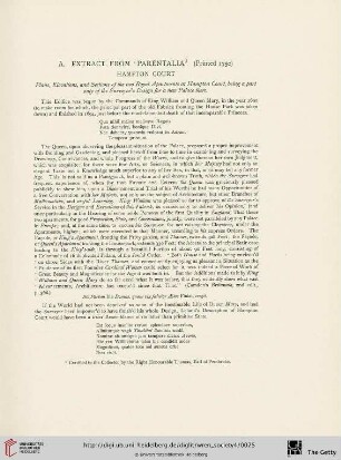 A. Extract from 'Parentalia' (Printed 1750)