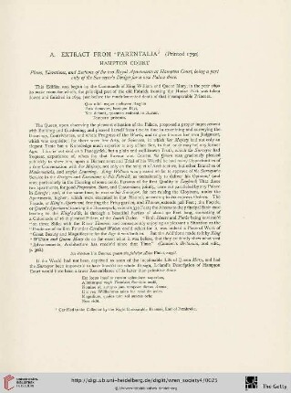 A. Extract from 'Parentalia' (Printed 1750)