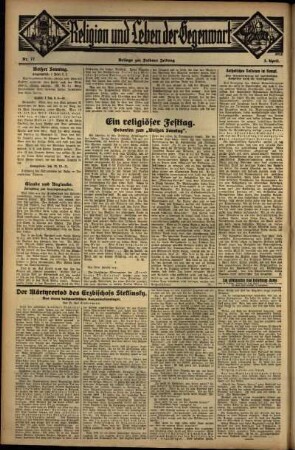 Dritte Ausgabe vom Sonntag, den 03. April 1932.