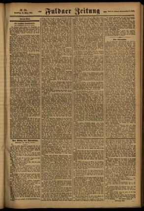 Zweite Ausgabe vom Samstag, den 12. März 1921.