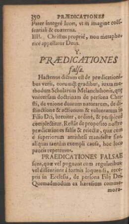 Y. Praedicationes falsae.