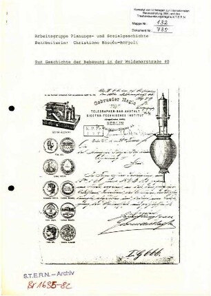 Bericht: Bebauungsgeschichte Waldemarstr. 40