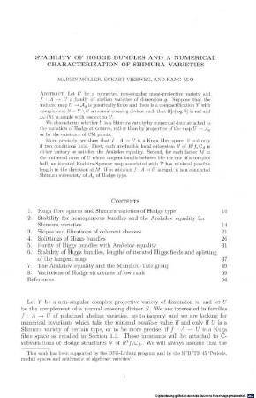 Stability of Hodge bundles and a numerical characterization of Shimura varieties