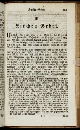 III. Kirchen-Gebet.