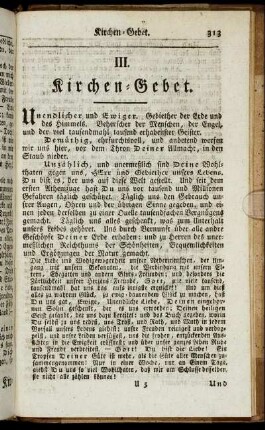 III. Kirchen-Gebet.