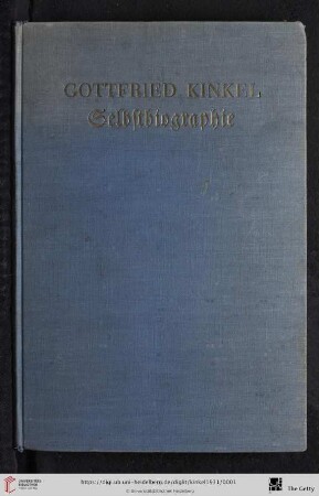 Gottfried Kinkels Selbstbiographie : 1838 - 1848