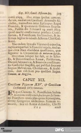 Caput XCI. Concilium Pisanum XIV. & Concilium Constantiense XVII. Generale