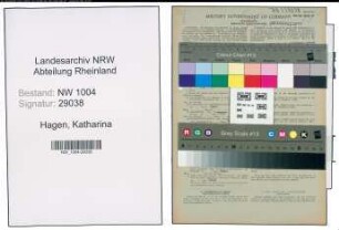 Entnazifizierung Katharina Hagen , geb. 11.11.1895 (Hausmeisterin)