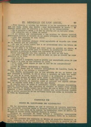 Capítulo VII - Sigue el santuario de Guadalupe