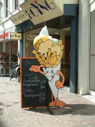 Reklame für Pommes frites