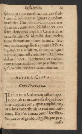 Altera Cista. Cum Provincia.
