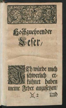 Hochzuehrender Leser,