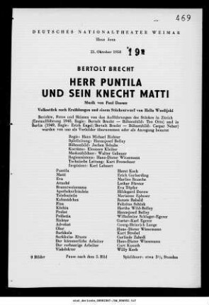 Herr Puntila und sein Knecht Matti